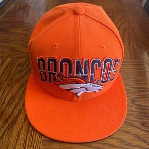 59fifty New Era DENVER BRONCOS Fitted Hat Patch Embroidered Sz 7 3/8 NFL EUC